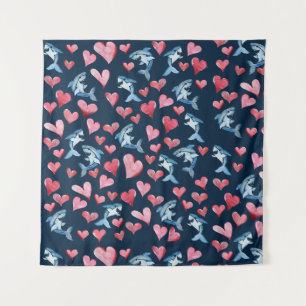 Shark Lover Card Wandteppich