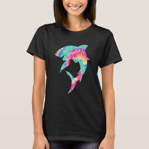 Shark Lover Shark Gefärbte Krawatte Y2K Ästhetisch T-Shirt