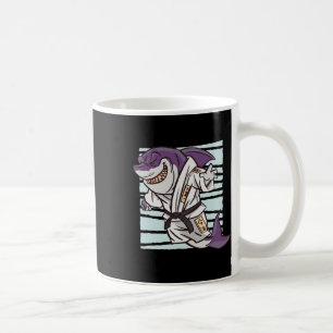 Shark Martial Arts Fighter Funny Karate Cartoon Gr Kaffeetasse