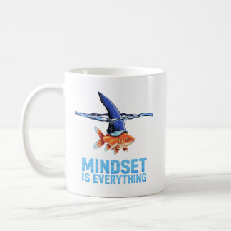 "Shark Mindset Goldfish - Inspirationsmotivation Kaffeetasse