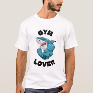 Shark Mode Gym T - Shirt - White Edition für Fitne