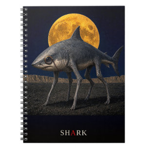 Shark Monocle gothischer Surrealismus Notizblock