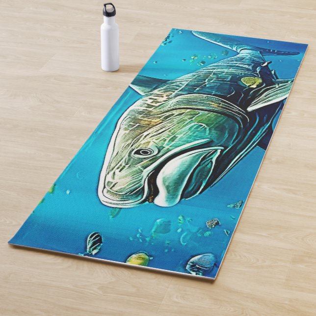 Shark Ocean Predator Art Yogamatte (Beispiel)