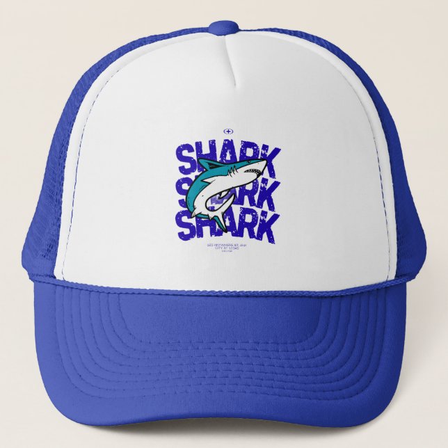 Shark Ocean Style Snapback-Mütze Truckerkappe (Vorderseite)