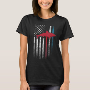 Shark Ozean 4. Juli  Amerikanische Flagge USA  Fis T-Shirt