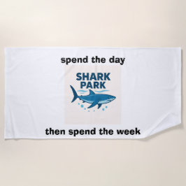 shark park beach towel strandtuch