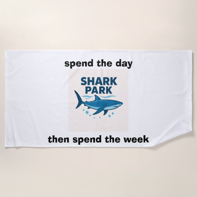 shark park beach towel strandtuch (Vorderseite)