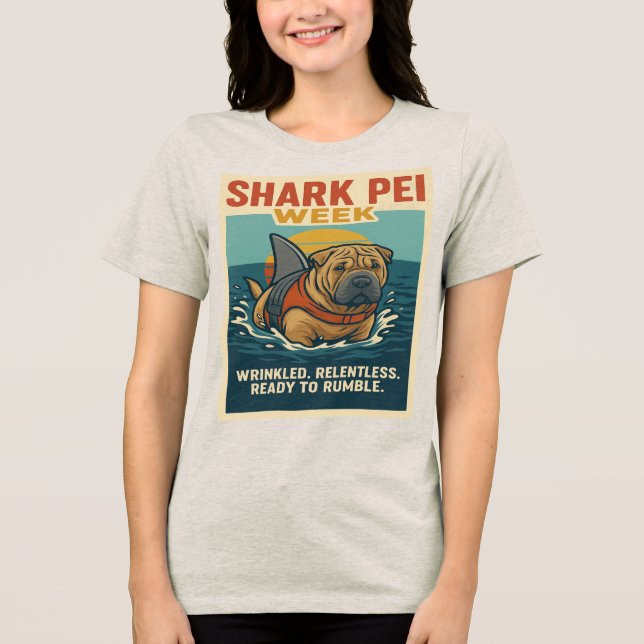Shark Pei Week: Ready to Rumble Tri-Blend Shirt (Vorderseite)