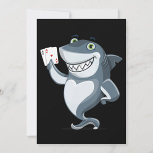 Shark Poker Player - Funny Shark Gifts Save The Date