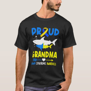 Shark Proud Oma Down Syndrome Awareness T21 T-Shirt