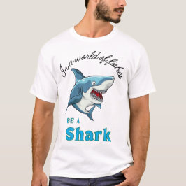 SHARK QUOTE , FUNNY, CARTOON STIL T-Shirt