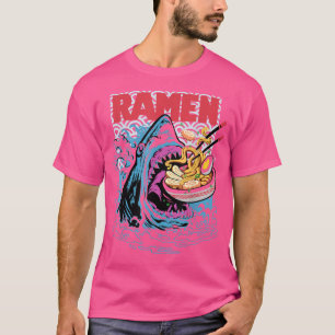 Shark Ramen Tonkotsu Suppe Spicy Noodle Shark Rame T-Shirt
