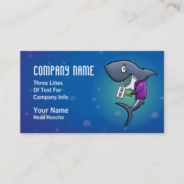 Shark Real Anwesen Business Cards Visitenkarte (Vorderseite)