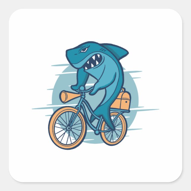 SHARK REITER QUADRATISCHER AUFKLEBER (Vorderseite)