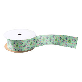Shark Satin Ribbon in Green Satinband
