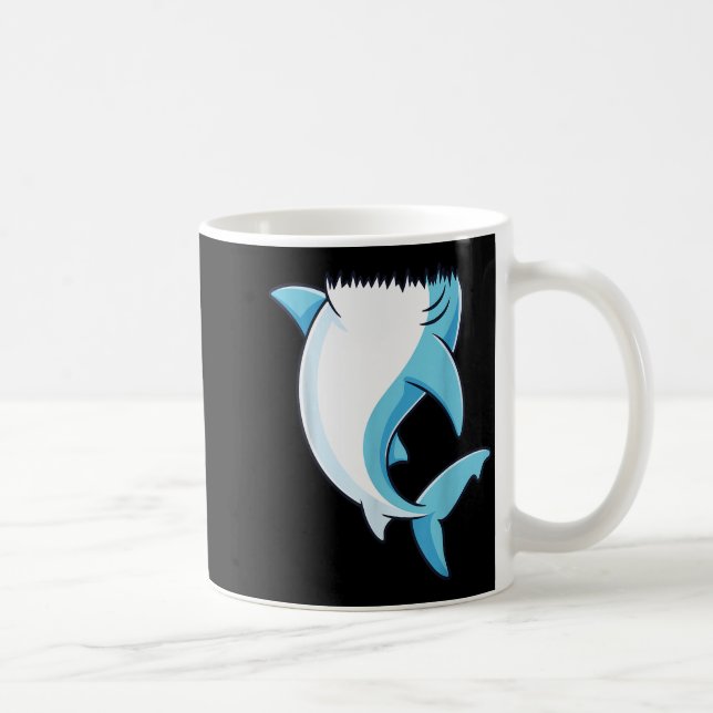 Shark Shirt Adult Kids Men Women Shark Costume  Kaffeetasse (Rechts)