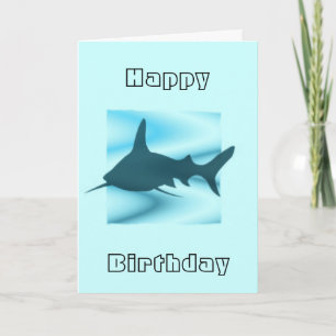 Shark Silhouette Greetings Card Karte
