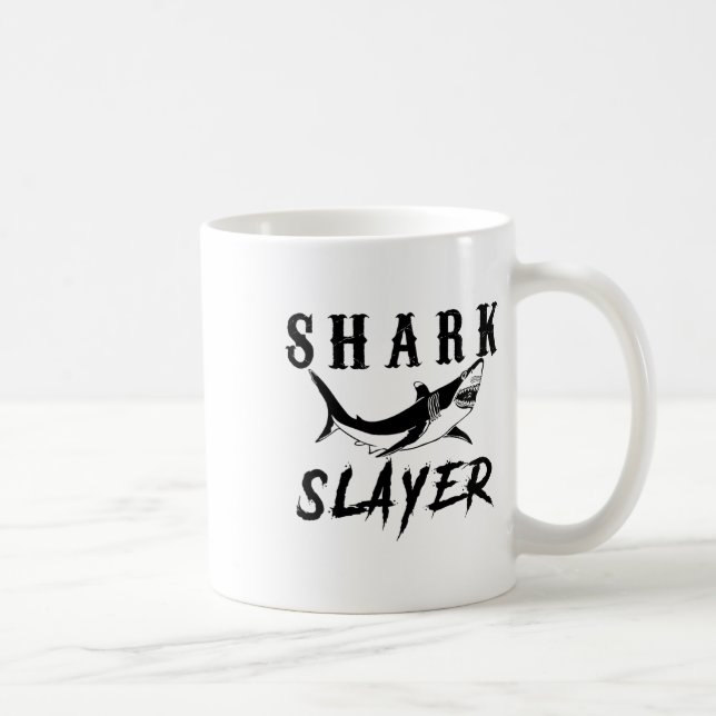 Shark Slayer Shark Fishing And Salt Water Anglers  Kaffeetasse (Rechts)