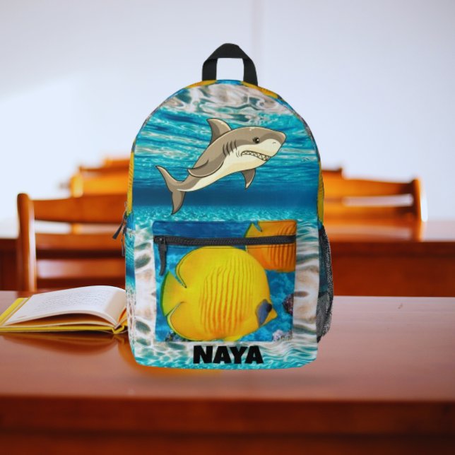 Shark Splash Explorer Bedruckter Rucksack (Von Creator hochgeladen)