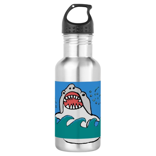 Shark Spritzer Fun Edelstahlflasche (Vorderseite)