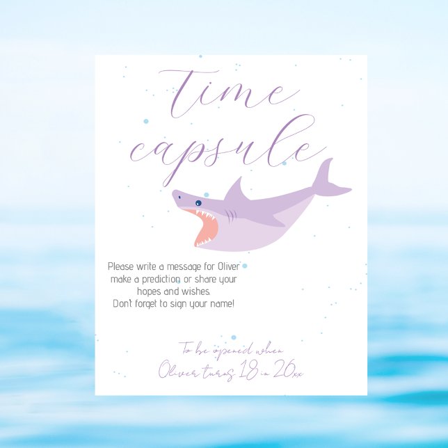 Shark Summer Party Pool und Birthday Time Kapsel Poster (Von Creator hochgeladen)