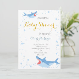 Shark Summer Party Splash Kinderdusche Einladung