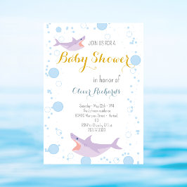 Shark Summer Party Splash Kinderdusche Einladung