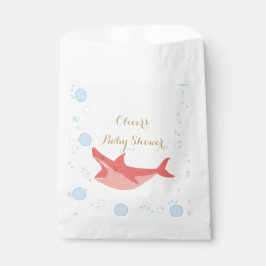 Shark Summer Red und Blue Bubbles Baby Dusche Geschenktütchen