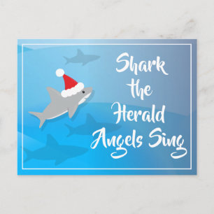 Shark the Herald Angels Sing Postkarte