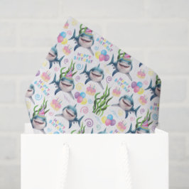 Shark Tissue Paper in White Seidenpapier