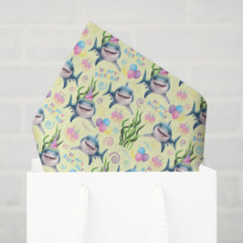 Shark Tissue Paper in Yellow Seidenpapier