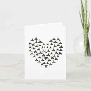Shark Tooth Heart Notecard Karte