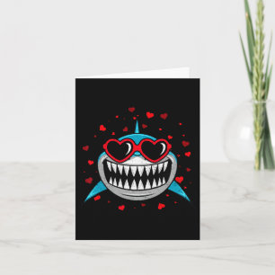 Shark Valentine Sungles Niedliches Herz Karte