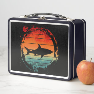 SHARK VINTAG RETRO METALL BROTDOSE