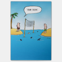 Shark Volleyball Funny Cartoon