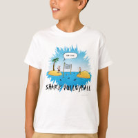 Shark Volleyball Funny Cartoon