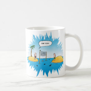 Shark Volleyball Funny Cartoon Tasse