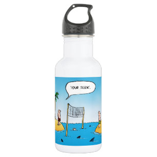 Shark Volleyball Funny Cartoon Trinkflasche