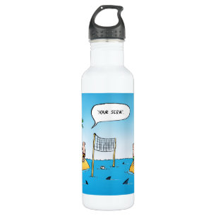 Shark Volleyball Funny Cartoon Trinkflasche