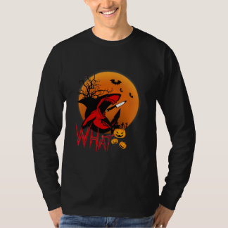 Shark Was creepy schwarzer Shark Halloween-Kostüm T-Shirt