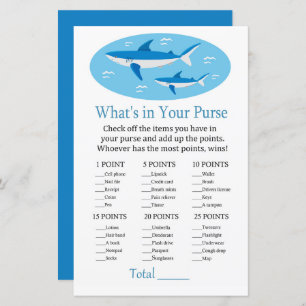 Shark Was ist in Ihrem Handtaschenspiel Babydusche