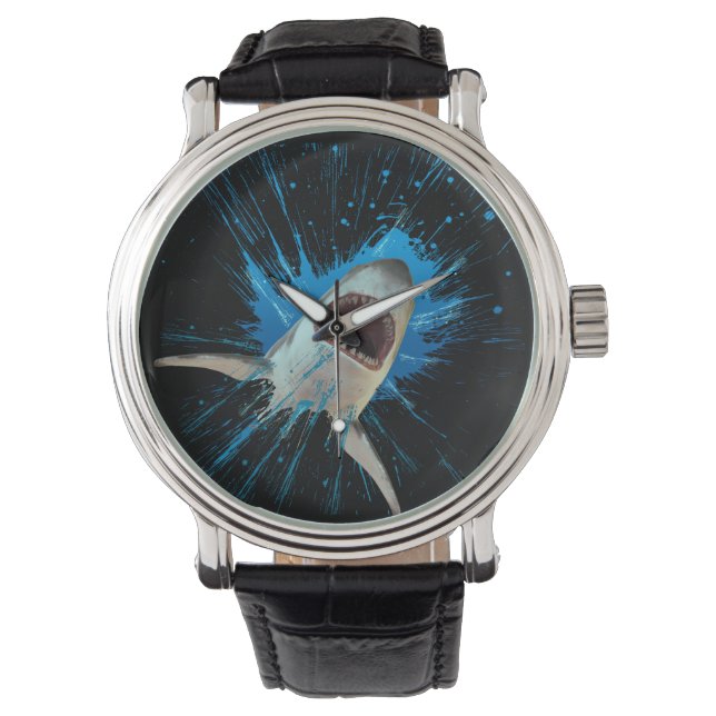 SHARK WASSER SPLASH OCEAN ARMBANDUHR (Vorderseite)