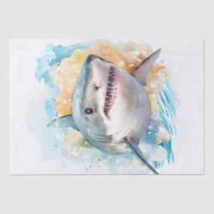 Shark Watercolor Seidenpapier