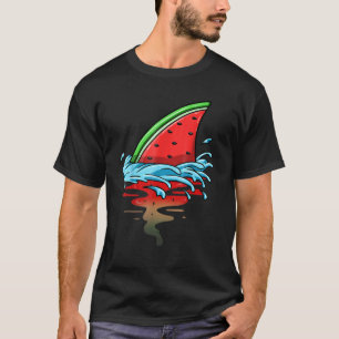 Shark Watermelon Fisch Fisch Sommerfrüchte Slice S T-Shirt