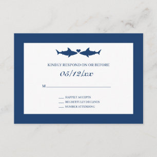 Shark Wedding RSVP Enclosure Card Begleitkarte