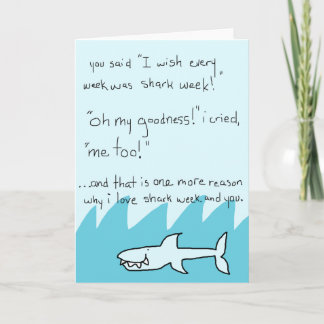 Shark Week Valentine Feiertagskarte