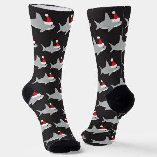 Shark Weihnachtsmannmütze Weihnachten Socken