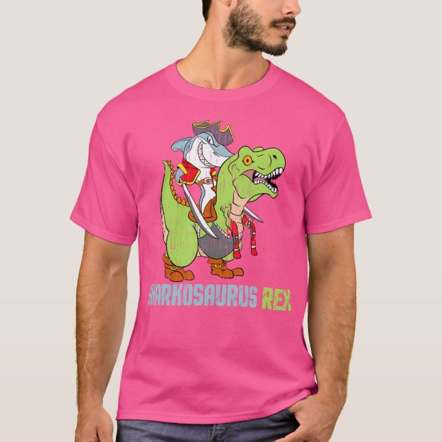 Sharkosaurus Rex Shirt - Hai und Dinosaurier Trex  (Vorderseite)