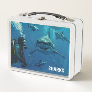Sharks Metal Lunch Box