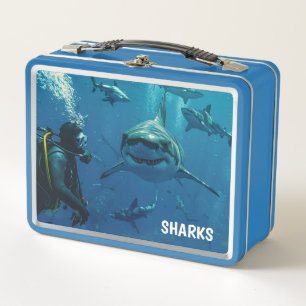 Sharks Metal Lunch Box